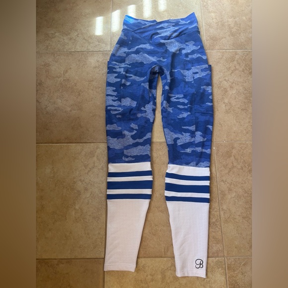 Bombshell Sportswear Pants - Vintage Bombshell Blue & White camo sock leggings w/scrunch butt! Worn 1x!